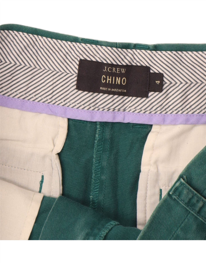 J. CREW Womens Chino Shorts US 4 Small W28 Green Cotton