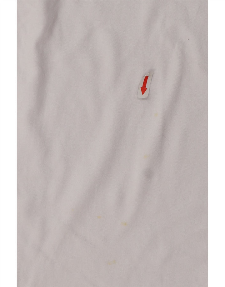 Ellesse Womens Graphic T-Shirt Top UK 14 Medium White Cotton