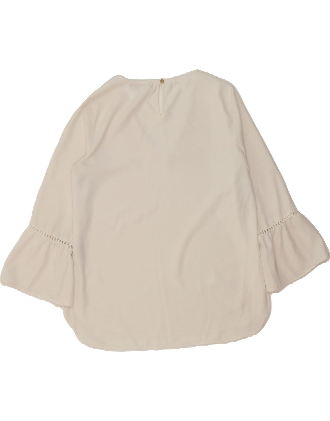 CALVIN KLEIN Womens Oversized 3/4 Sleeve Blouse Top UK 10 Small White Vintage Calvin Klein and Second-Hand Calvin Klein from Messina Hembry 