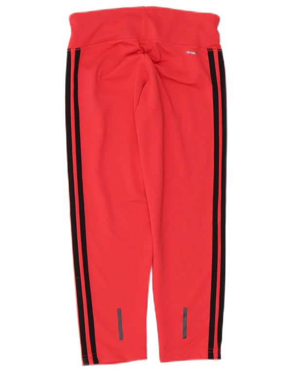 Adidas Womens Capri Leggings UK 4/6 XS Pink Polyester