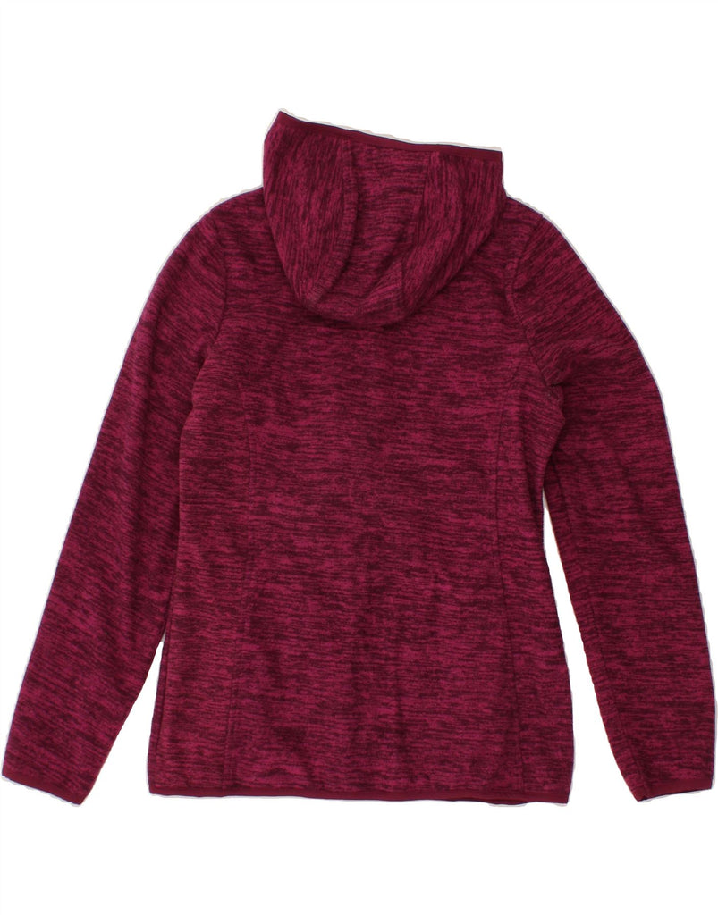 CRIVIT Girls Hooded Fleece Jacket 10-11 Years Burgundy Flecked Polyester Vintage Crivit and Second-Hand Crivit from Messina Hembry 