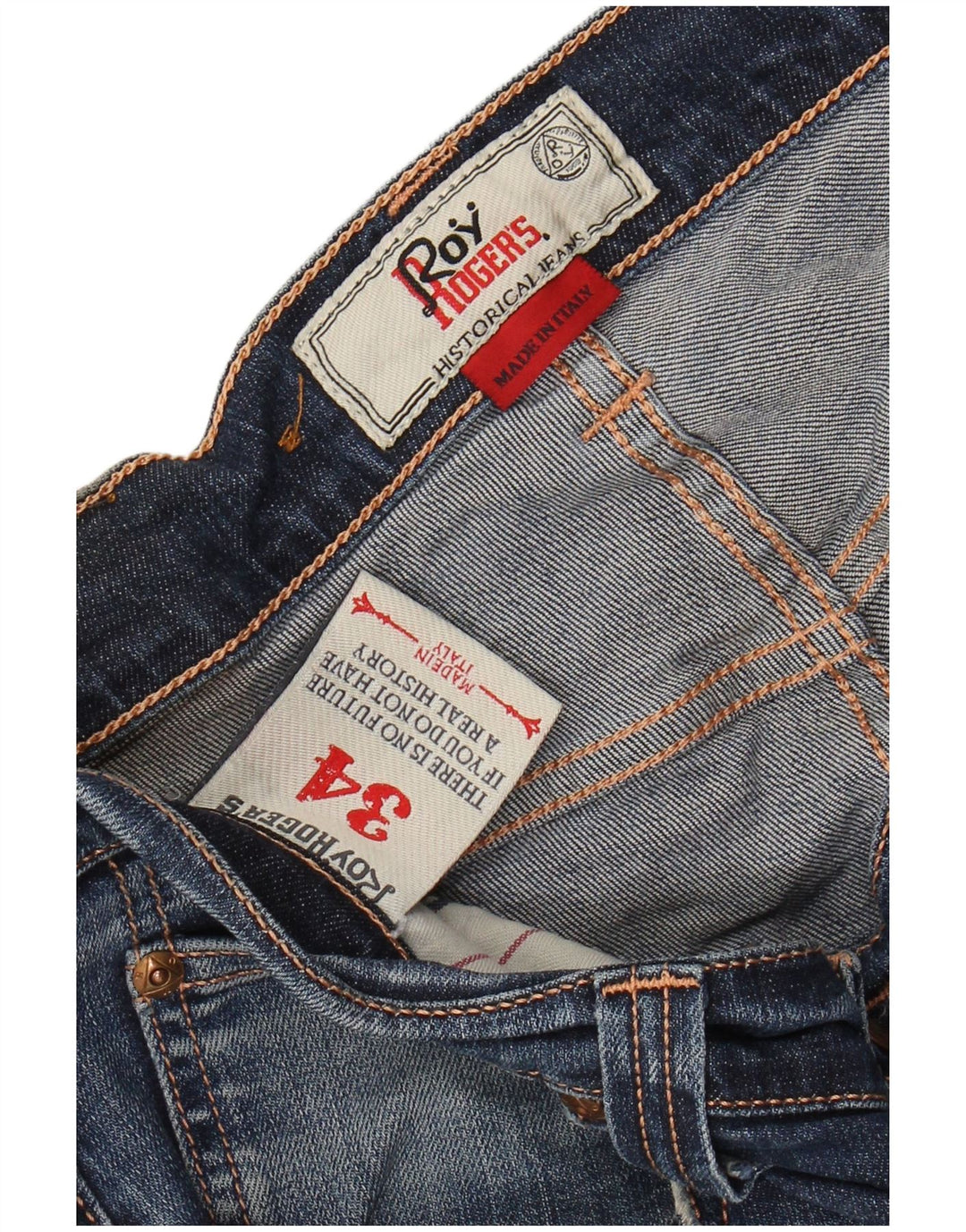 ROY ROGERS Mens Slim Jeans W34 L34 Blue Cotton