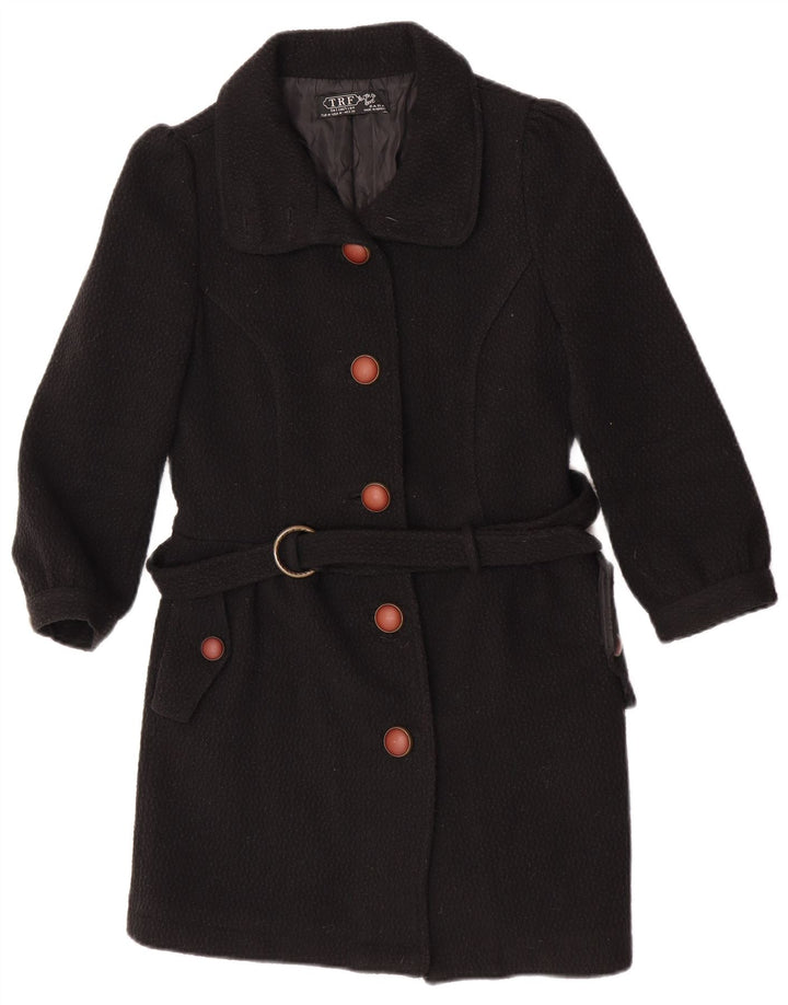 Zara Womens Overcoat UK 12 Medium Black Acrylic
