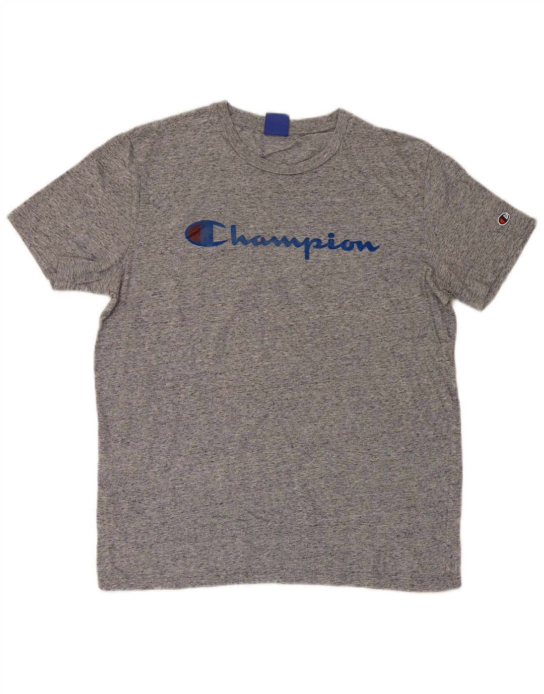 Champion Mens Graphic T-Shirt Top Large Grey Flecked