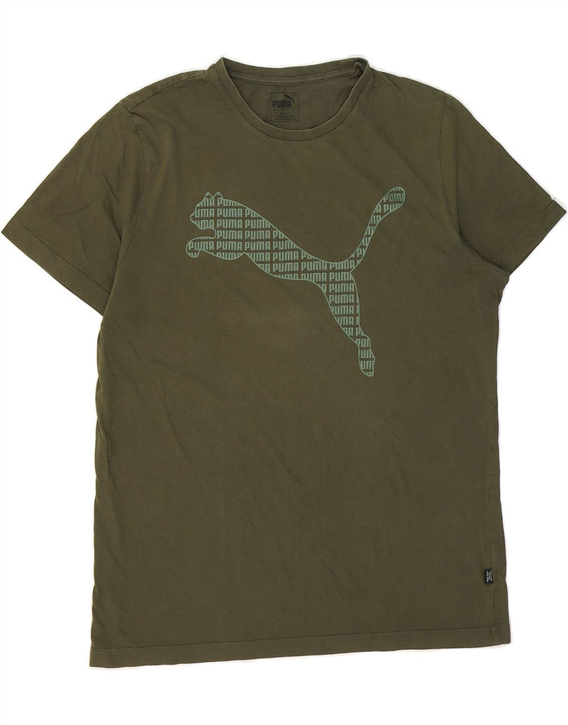 PUMA Mens Graphic T-Shirt Top Large Green Cotton Vintage Puma and Second-Hand Puma from Messina Hembry 