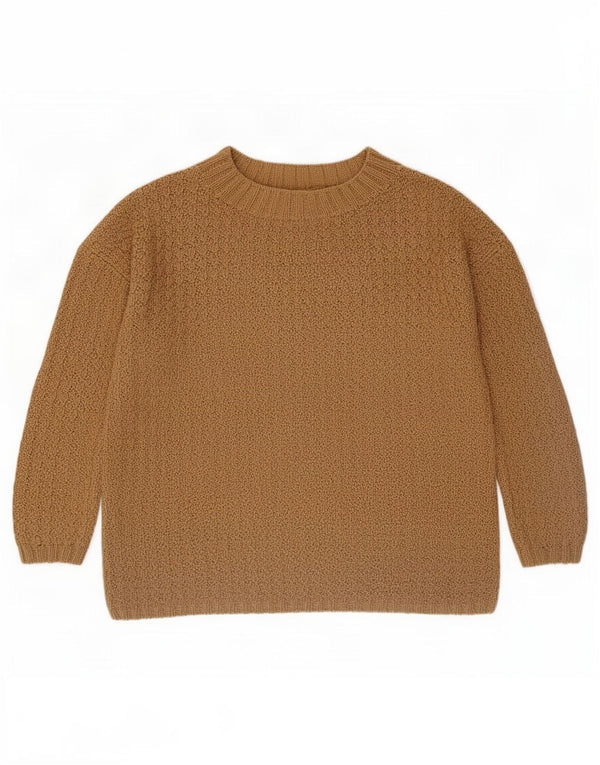 Vintage Mens Turtle Neck Jumper Sweater Large Brown