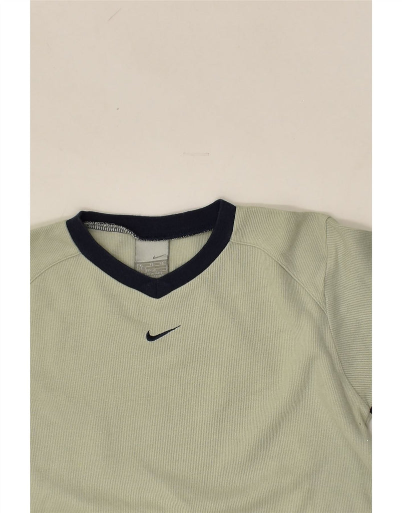 NIKE Boys Sweatshirt Jumper 7-8 Years Green Cotton | Vintage Nike | Thrift | Second-Hand Nike | Used Clothing | Messina Hembry 
