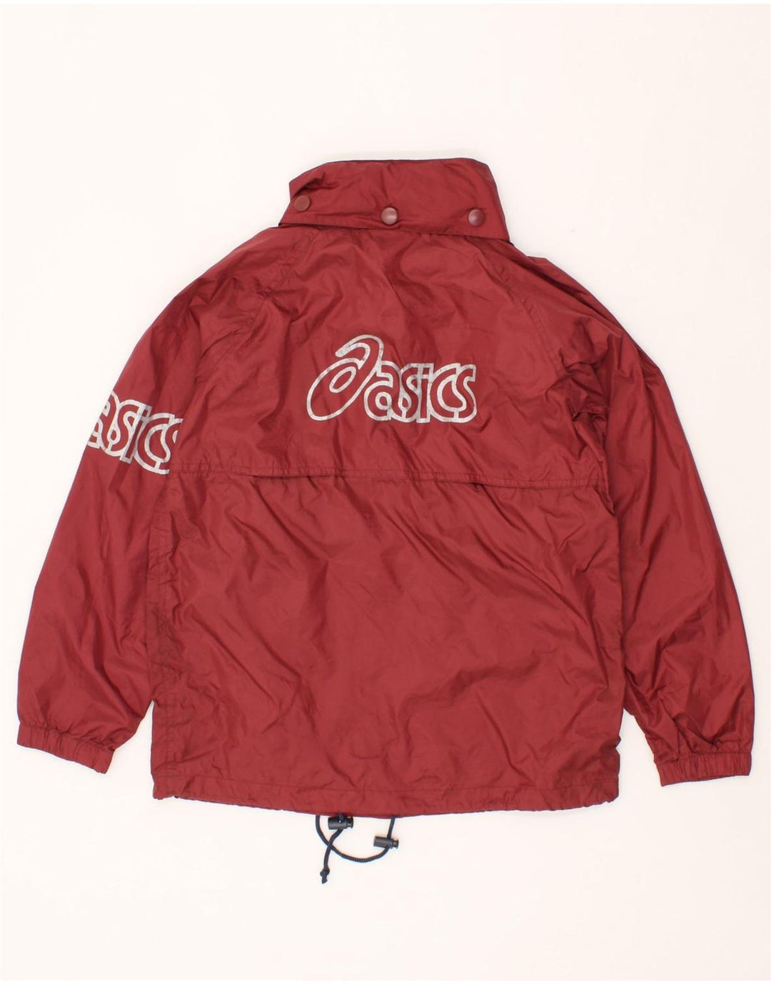 ASICS Boys Graphic Pullover Rain Jacket 9-10 Years Red Polyamide Vintage Asics and Second-Hand Asics from Messina Hembry 