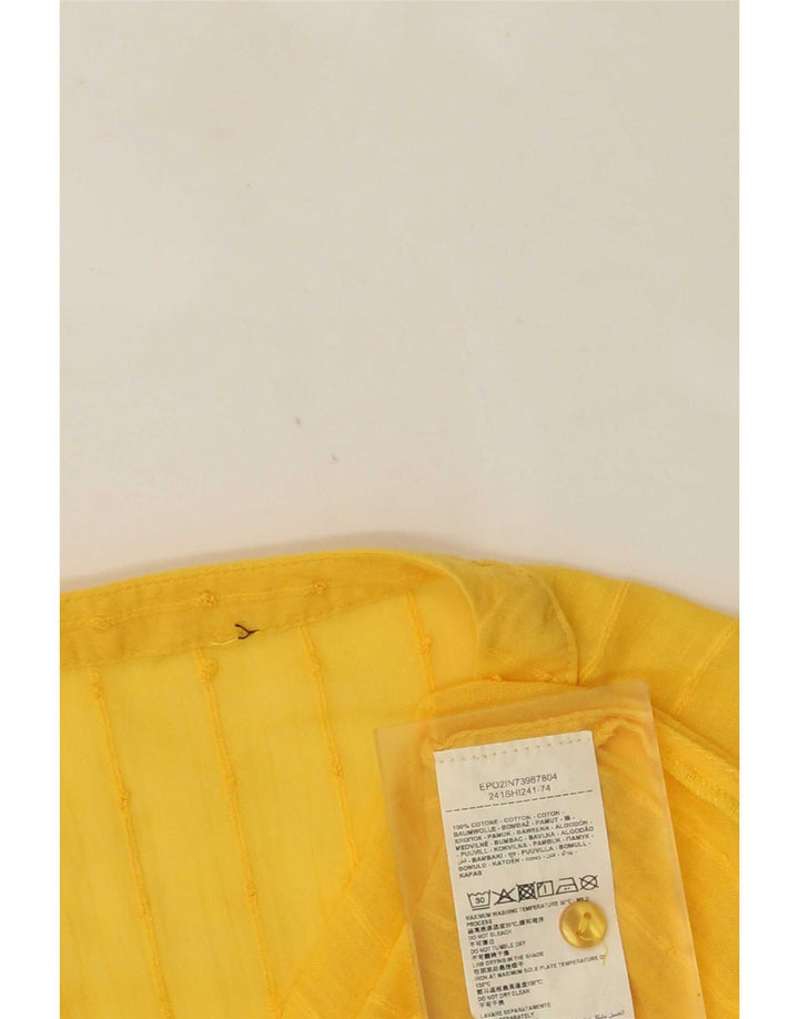 OVS Womens Blouse Top UK 16 Large Yellow Cotton