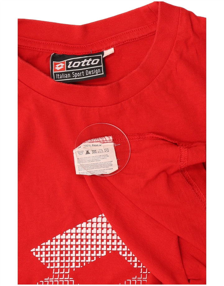 Lotto Mens Graphic T-Shirt Top Small Red Cotton