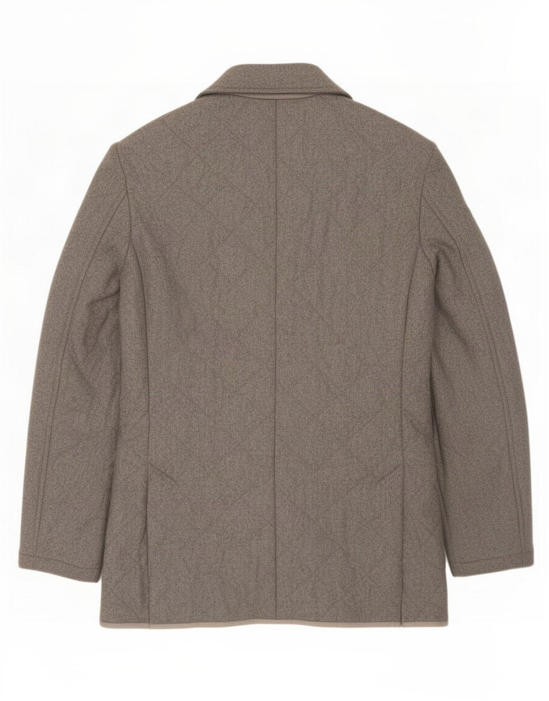 Sartoria Rossi Mens 3 Button Quilted Blazer Jacket IT 46 Small Grey Wool