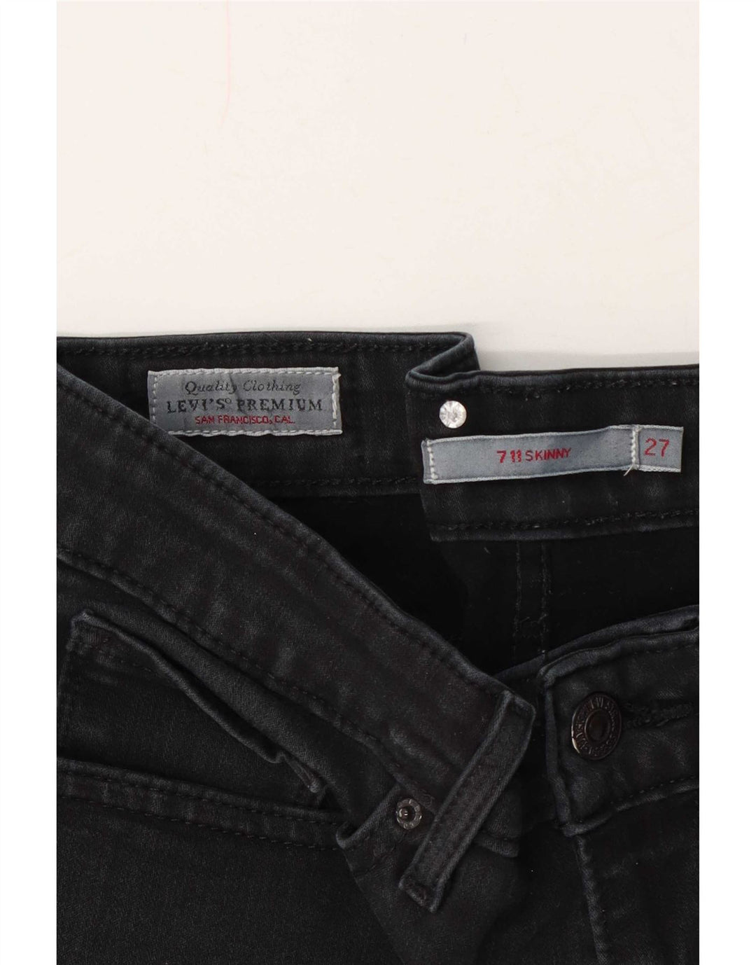 Levi's Womens 711 Skinny Jeans W27 L30 Navy Blue