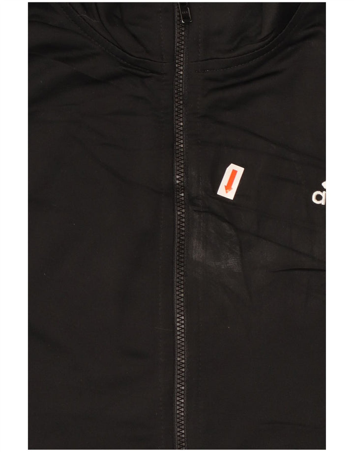 Adidas Boys Tracksuit Top Jacket 13-14 Years Black Polyester