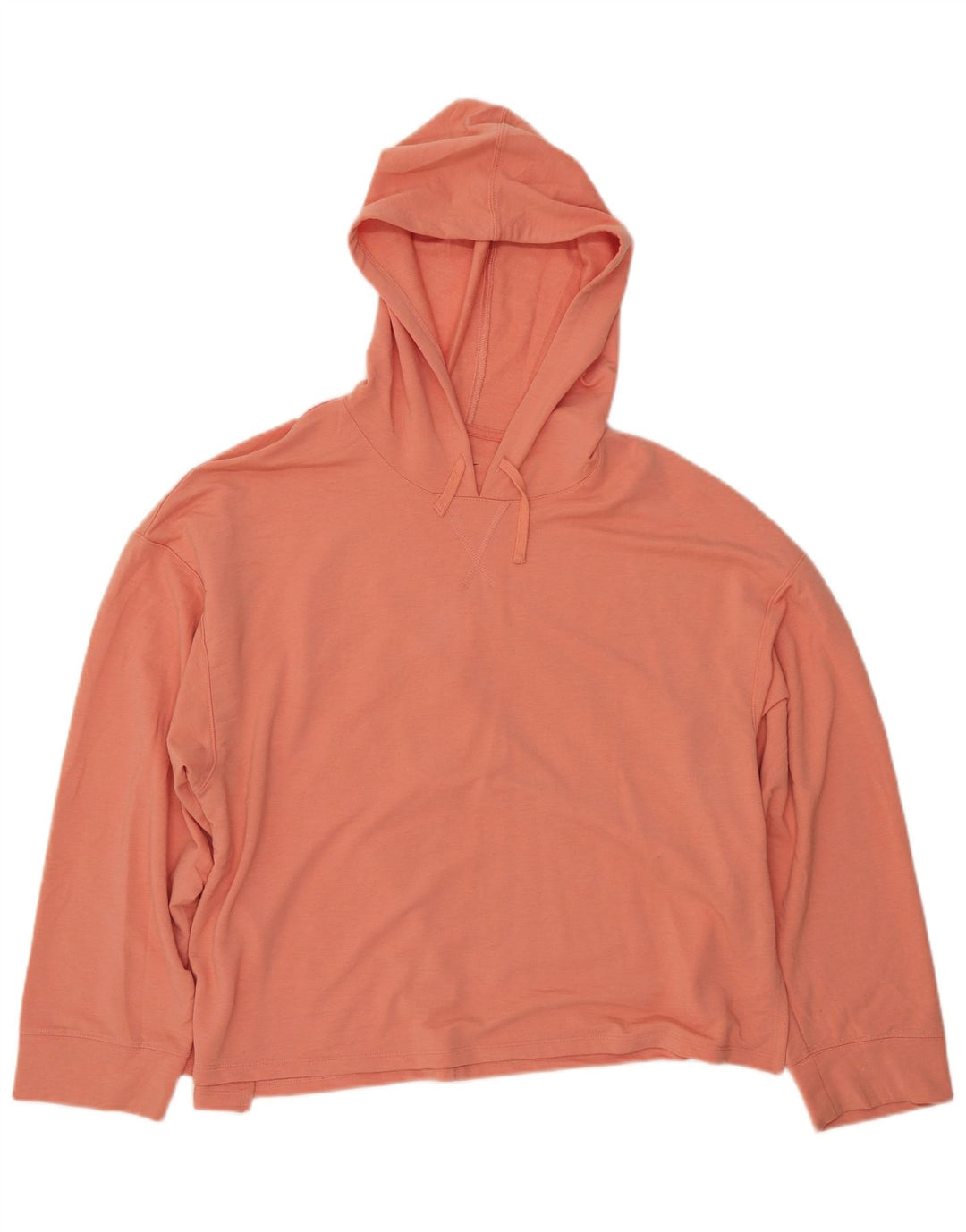 Nike Womens Dri Fit Oversized Hoodie Jumper UK 16 Large Orange Polyester