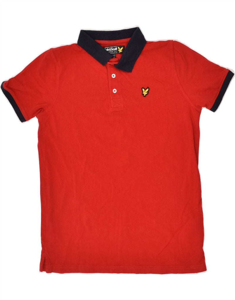 LYLE & SCOTT Boys Polo Shirt 12-13 Years Red Cotton | Vintage Lyle & Scott | Thrift | Second-Hand Lyle & Scott | Used Clothing | Messina Hembry 