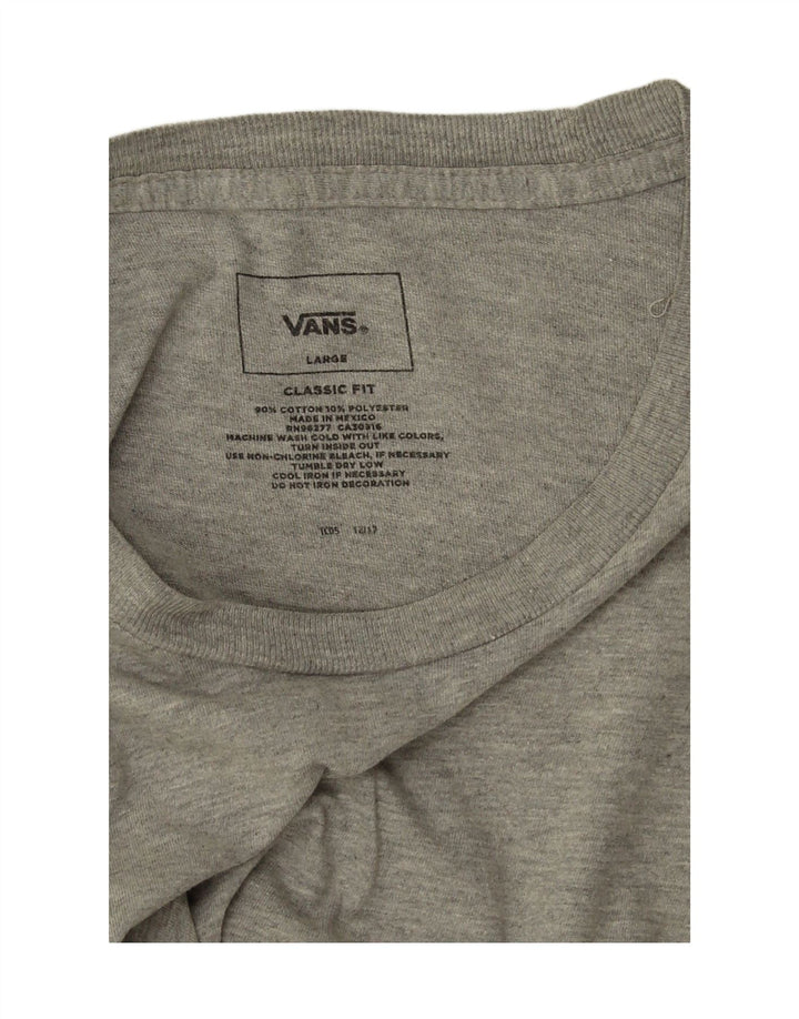 Vans Mens Classic Fit T-Shirt Top Large Grey