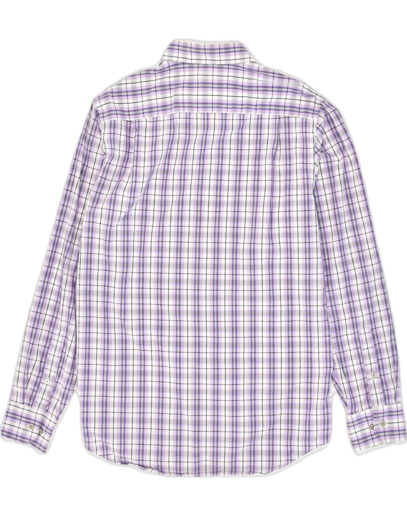 BANANA REPUBLIC Mens Slim Fit Shirt Size 15 15 1/2 Medium Purple Check | Vintage Banana Republic | Thrift | Second-Hand Banana Republic | Used Clothing | Messina Hembry 