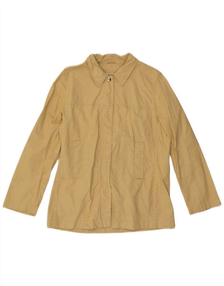 Marella Womens Bomber Jacket UK 14 Large Yellow Cotton