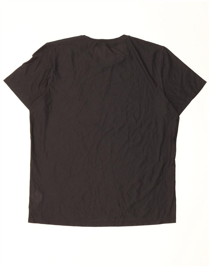 Adidas Mens Running T-Shirt Top Large Black Polyester