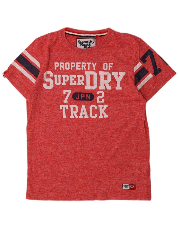 Superdry Mens Graphic T-Shirt Top Medium Red Cotton