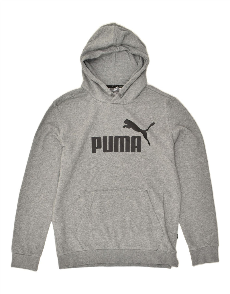 PUMA Mens Graphic Hoodie Jumper Small Grey Cotton | Vintage Puma | Thrift | Second-Hand Puma | Used Clothing | Messina Hembry 