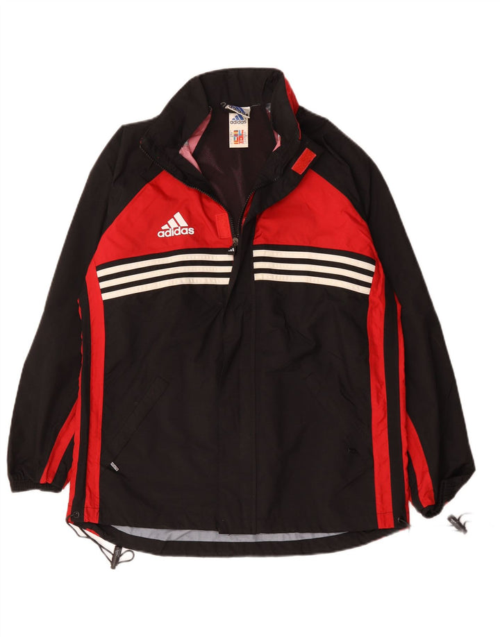 Adidas Boys Rain Jacket 15-16 Years Black Colourblock Polyamide
