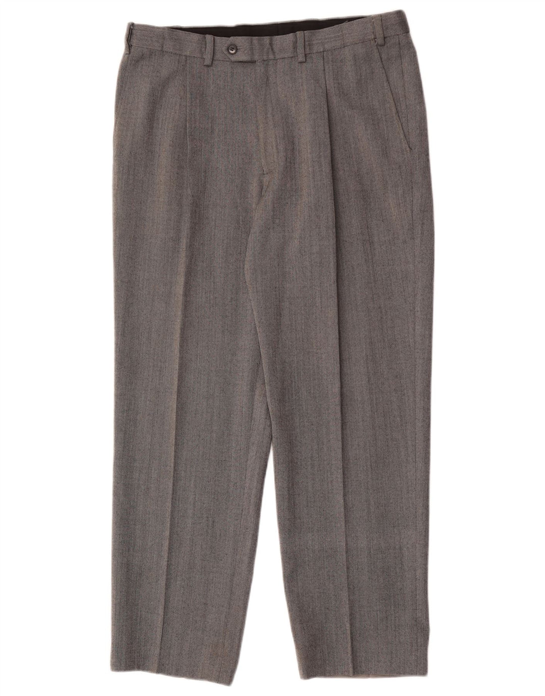 Marks & Spencer Mens Performance Straight Suit Trousers W34 L29 Grey Wool