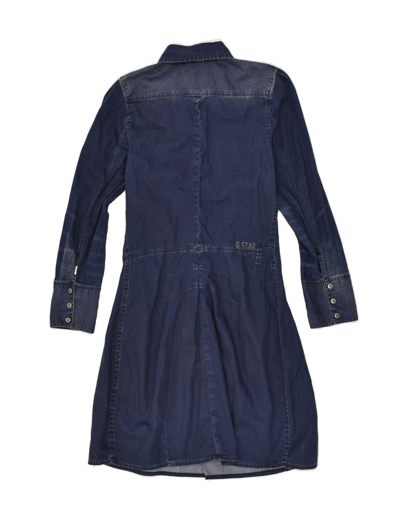 G-STAR Womens Long Sleeve Denim Dress UK 6 XS Navy Blue | Vintage G-Star | Thrift | Second-Hand G-Star | Used Clothing | Messina Hembry 