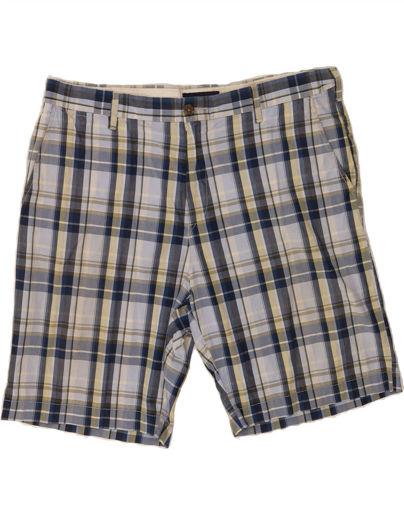 TOMMY HILFIGER Mens Chino Shorts W40 XL Navy Blue Check Cotton Vintage Tommy Hilfiger and Second-Hand Tommy Hilfiger from Messina Hembry 