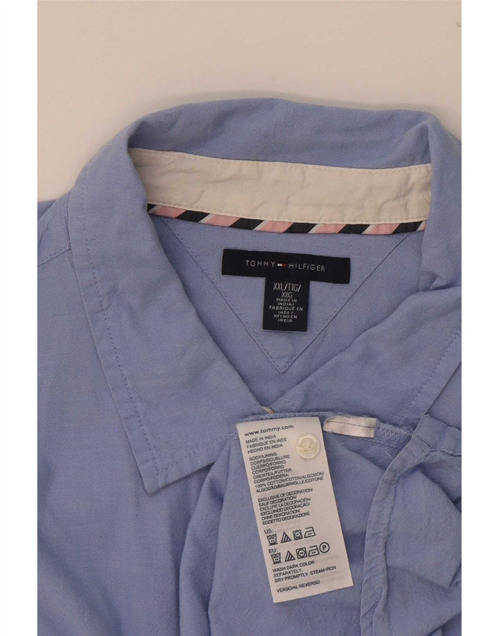 Tommy Hilfiger Womens Shirt UK 20 2XL Blue Cotton