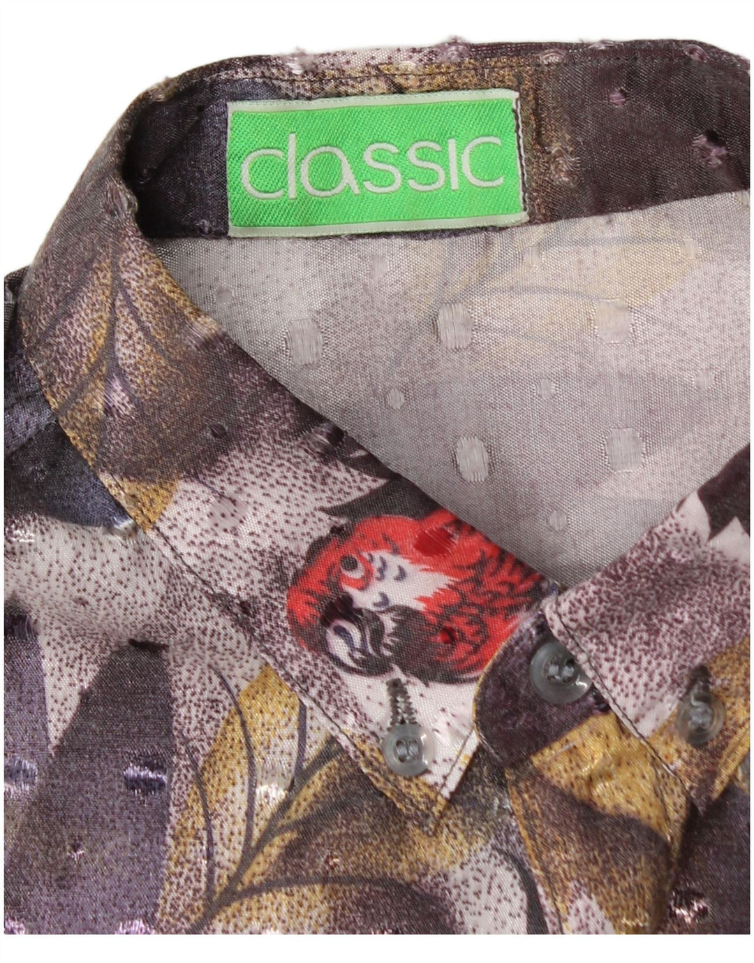 Vintage Mens Graphic Short Sleeve Shirt Large Multicoloured