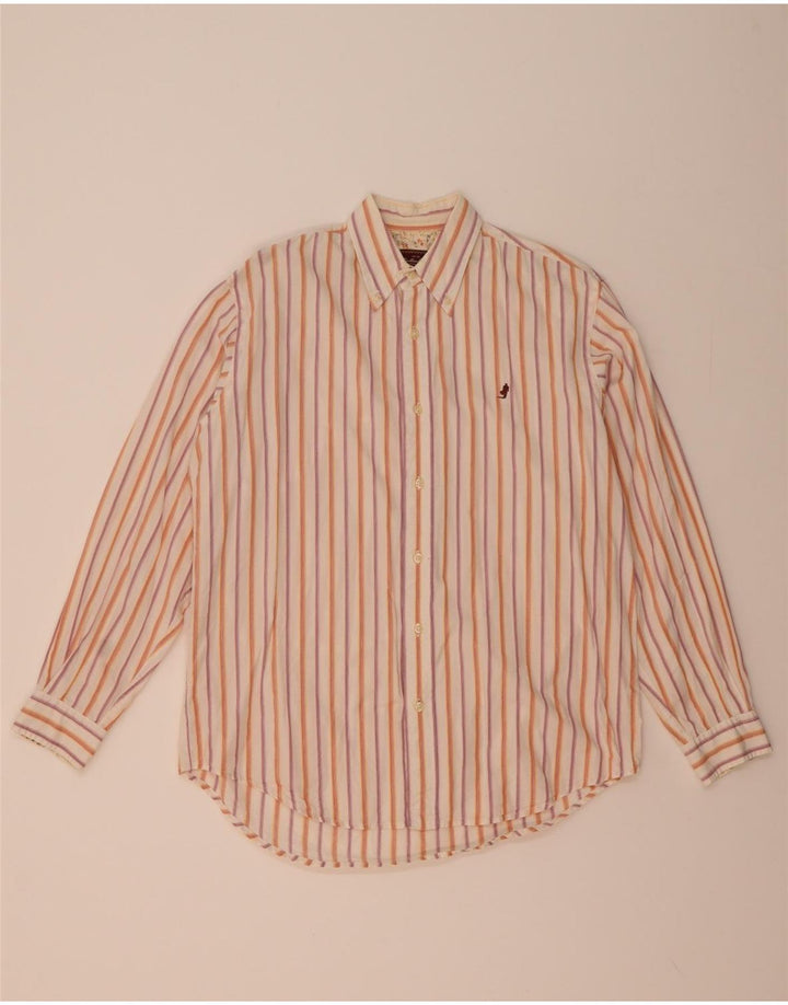 Marlboro Classics Mens Shirt Medium White Striped