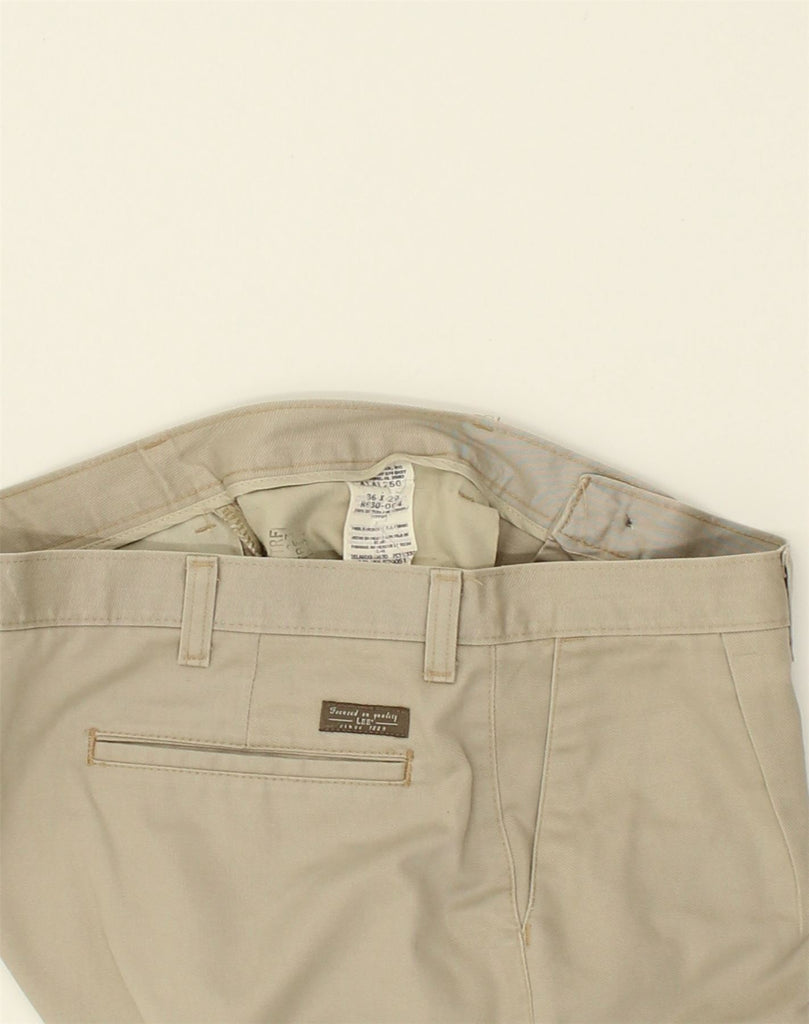 LEE Mens Pegged Casual Trousers W36 L29 Beige Cotton | Vintage Lee | Thrift | Second-Hand Lee | Used Clothing | Messina Hembry 