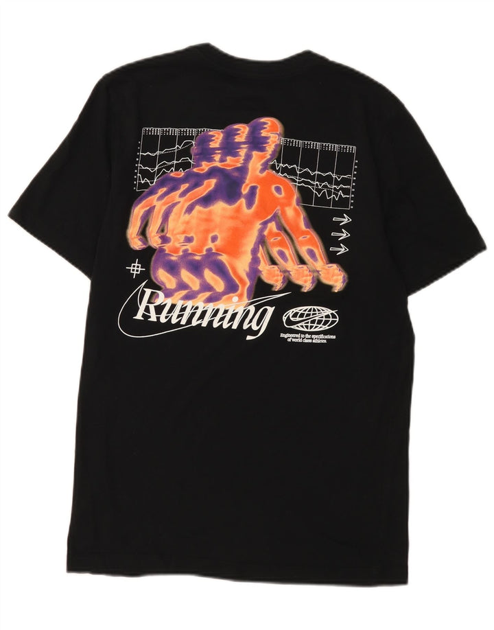 Nike Mens Dri Fit Graphic T-Shirt Top Small Black Cotton