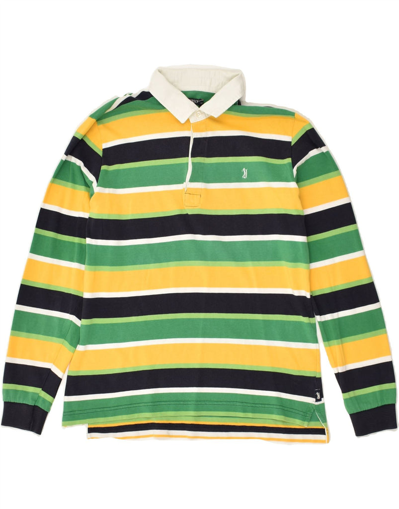 JECKERSON Boys Long Sleeve Polo Shirt 13-14 Years Multicoloured Striped | Vintage Jeckerson | Thrift | Second-Hand Jeckerson | Used Clothing | Messina Hembry 