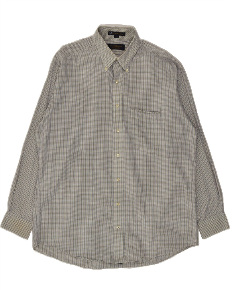 TOMMY HILFIGER Mens Shirt Size 16 1/2  Large Grey Check Cotton | Vintage Tommy Hilfiger | Thrift | Second-Hand Tommy Hilfiger | Used Clothing | Messina Hembry 