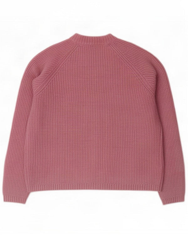 Marks & Spencer Womens Cardigan Sweater UK 14 Medium Pink Polyester