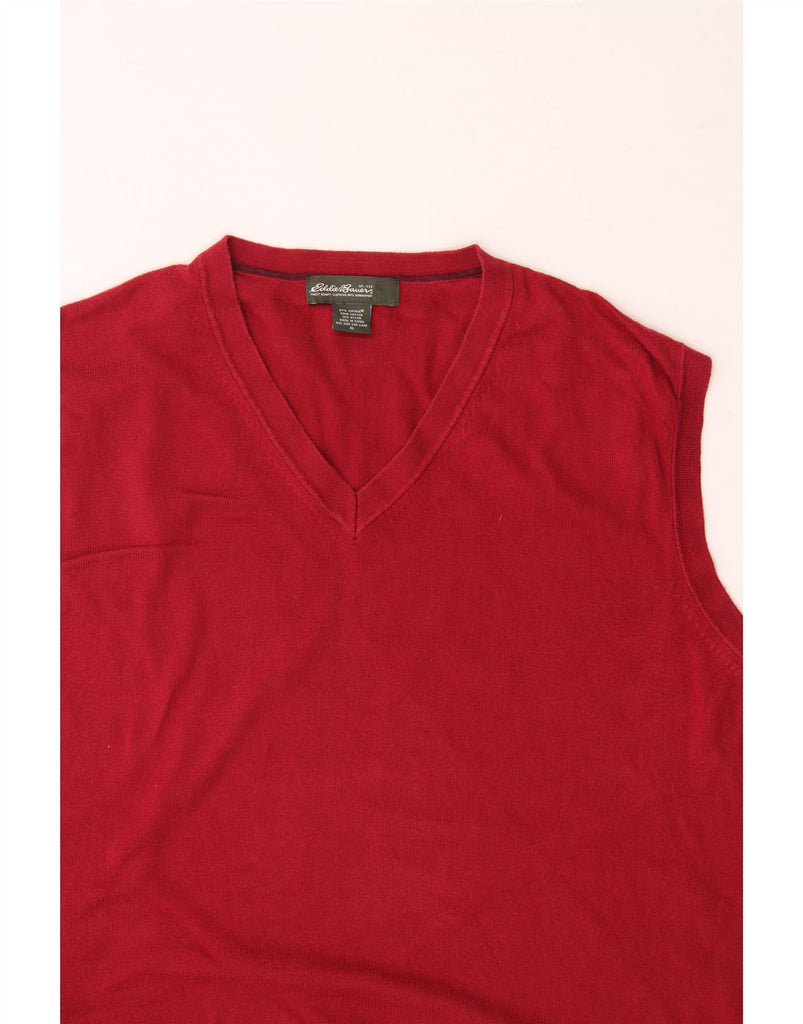 EDDIE BAUER Mens Vest Tank Top XL Burgundy Cotton Vintage Eddie Bauer and Second-Hand Eddie Bauer from Messina Hembry 