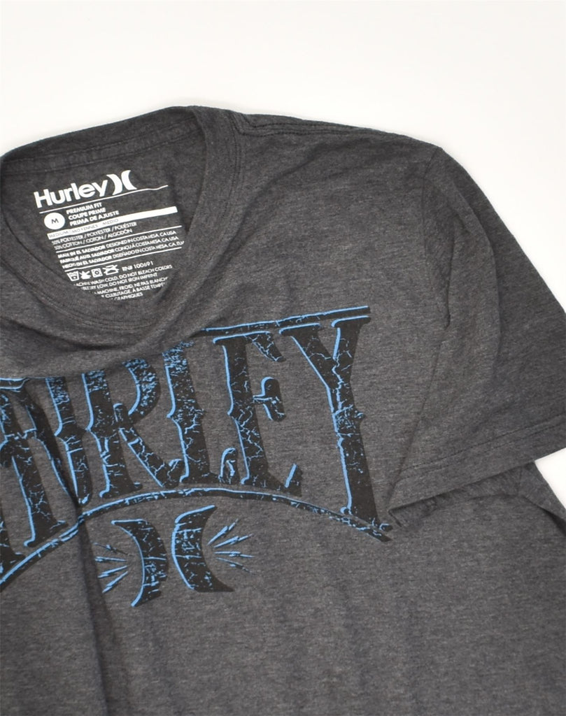 HURLEY Mens Premium Fit Graphic T-Shirt Top Medium Grey Cotton | Vintage Hurley | Thrift | Second-Hand Hurley | Used Clothing | Messina Hembry 