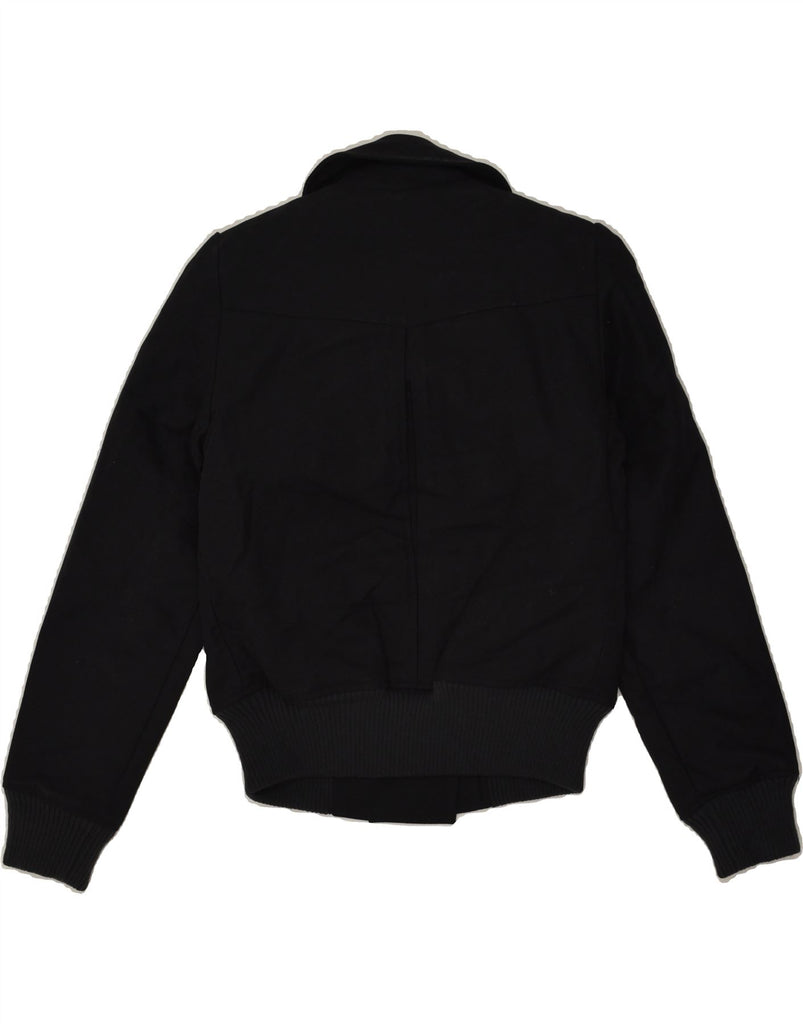 ROXY Womens Bomber Jacket UK 6 XS Black Polyester | Vintage Roxy | Thrift | Second-Hand Roxy | Used Clothing | Messina Hembry 