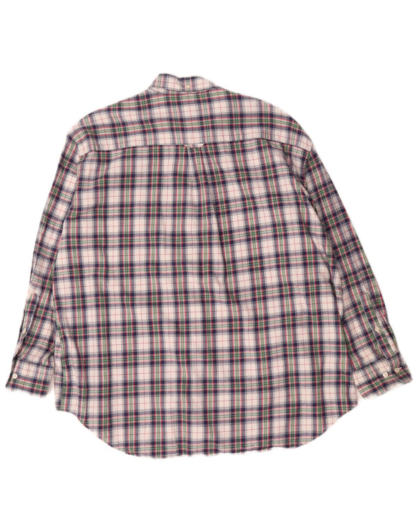 Gant Womens Oversized Flannel Shirt UK 16 Large Multicoloured Check Cotton