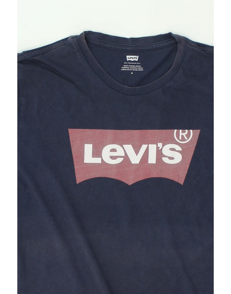 LEVI'S Mens Graphic T-Shirt Top Medium Navy Blue Cotton | Vintage Levi's | Thrift | Second-Hand Levi's | Used Clothing | Messina Hembry 