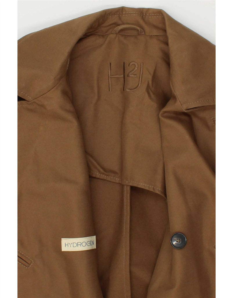 HYDROGEN Mens Double Breasted Coat UK 40 Large Brown Vintage HYDROGEN and Second-Hand HYDROGEN from Messina Hembry 