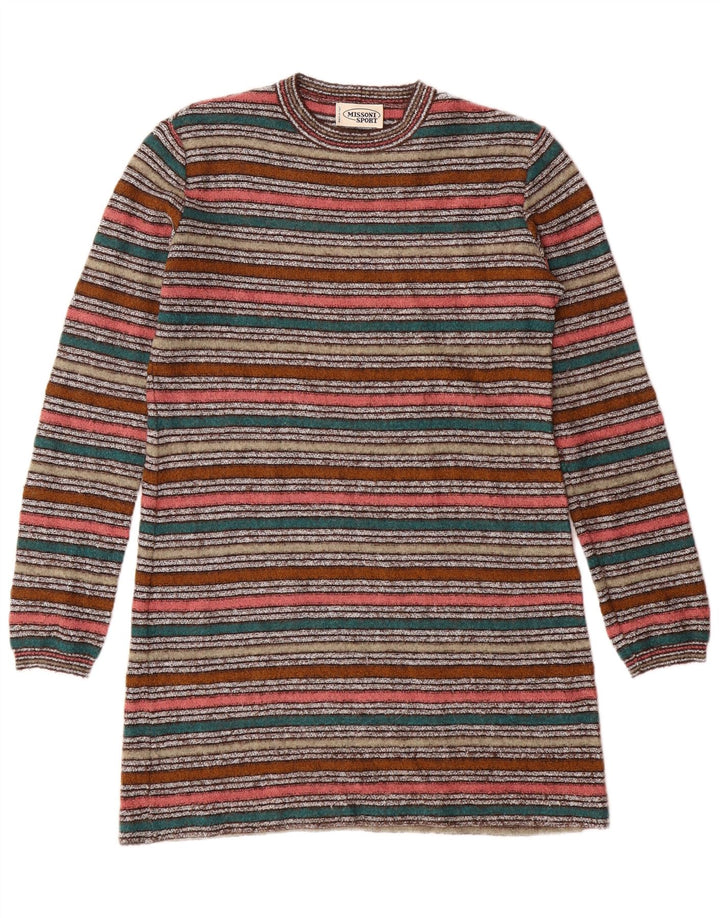 MISSONI SPORT Womens Jumper Dress IT 42 Medium Multicoloured Striped