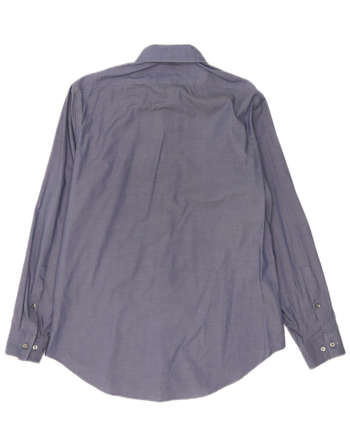 Calvin Klein Mens Slim Fit Shirt Size 15 1/2 Medium Blue Cotton