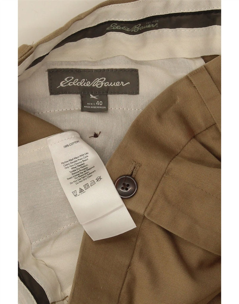 EDDIE BAUER Mens Pegged Chino Trousers W40 L34 Beige Cotton Vintage Eddie Bauer and Second-Hand Eddie Bauer from Messina Hembry 