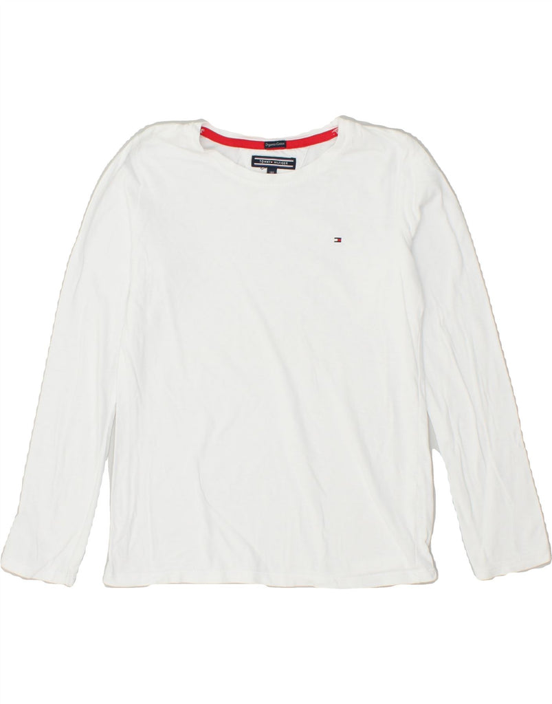 TOMMY HILFIGER Boys Top Long Sleeve 9-10 Years White Cotton | Vintage Tommy Hilfiger | Thrift | Second-Hand Tommy Hilfiger | Used Clothing | Messina Hembry 