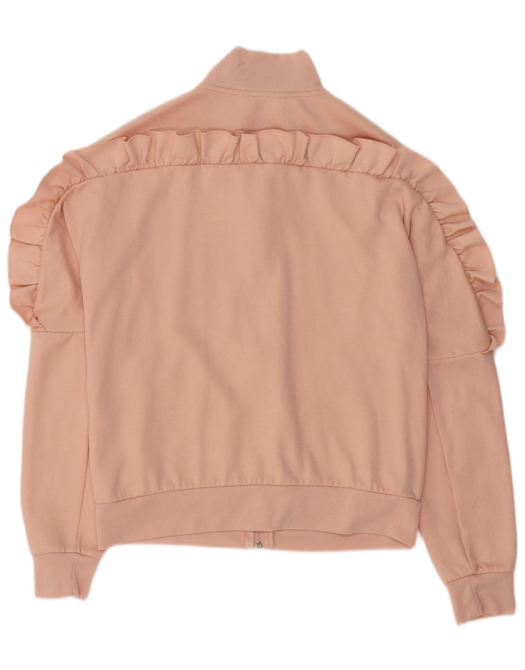 REVIEW Womens Tracksuit Top Jacket UK 10 Small Pink Colourblock Polyester