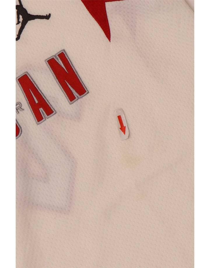 Jordan Boys Graphic Vest Top 12-13 Years Large White Colourblock Polyester