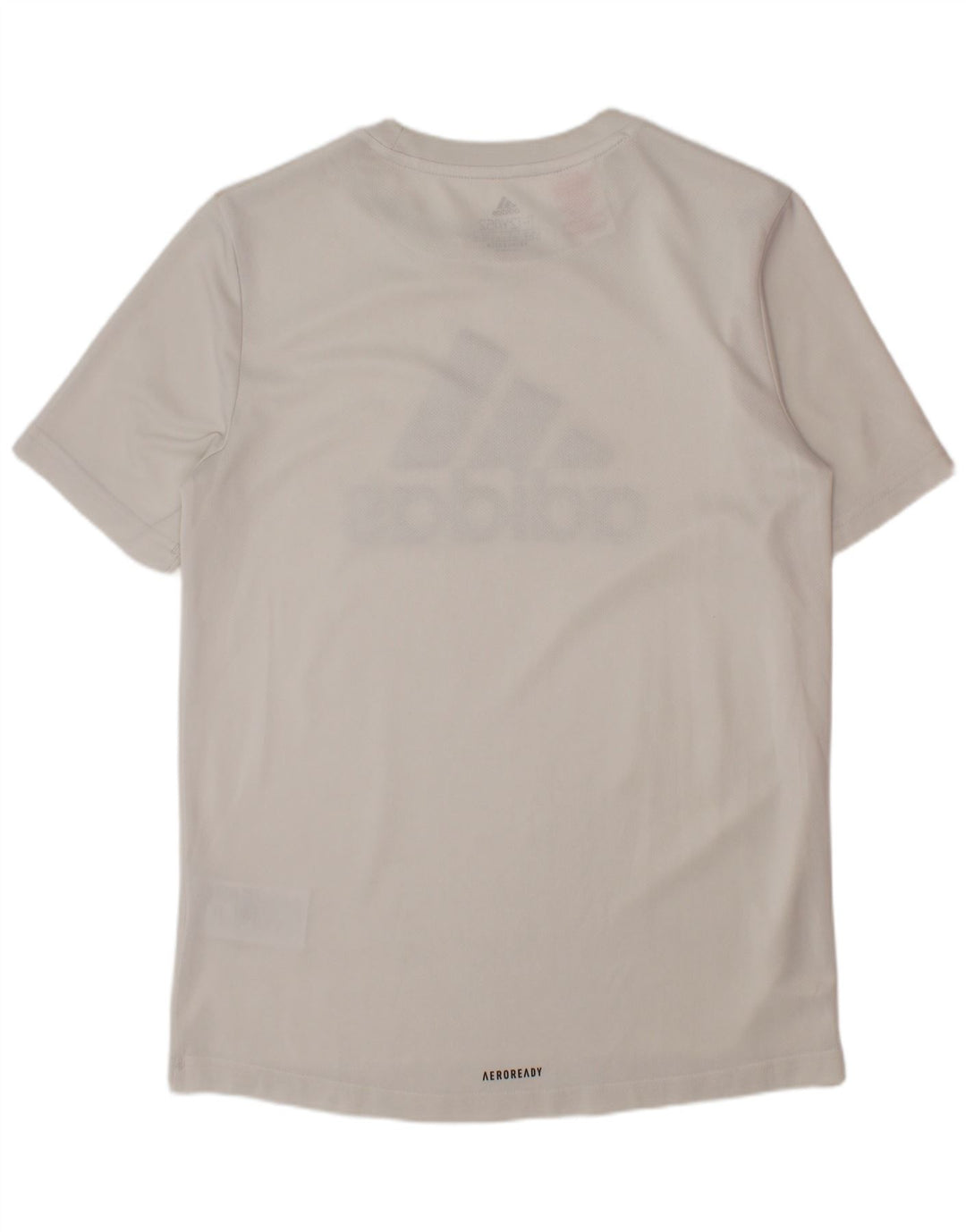ADIDAS Boys Graphic T-Shirt Top 11-12 Years White Polyester